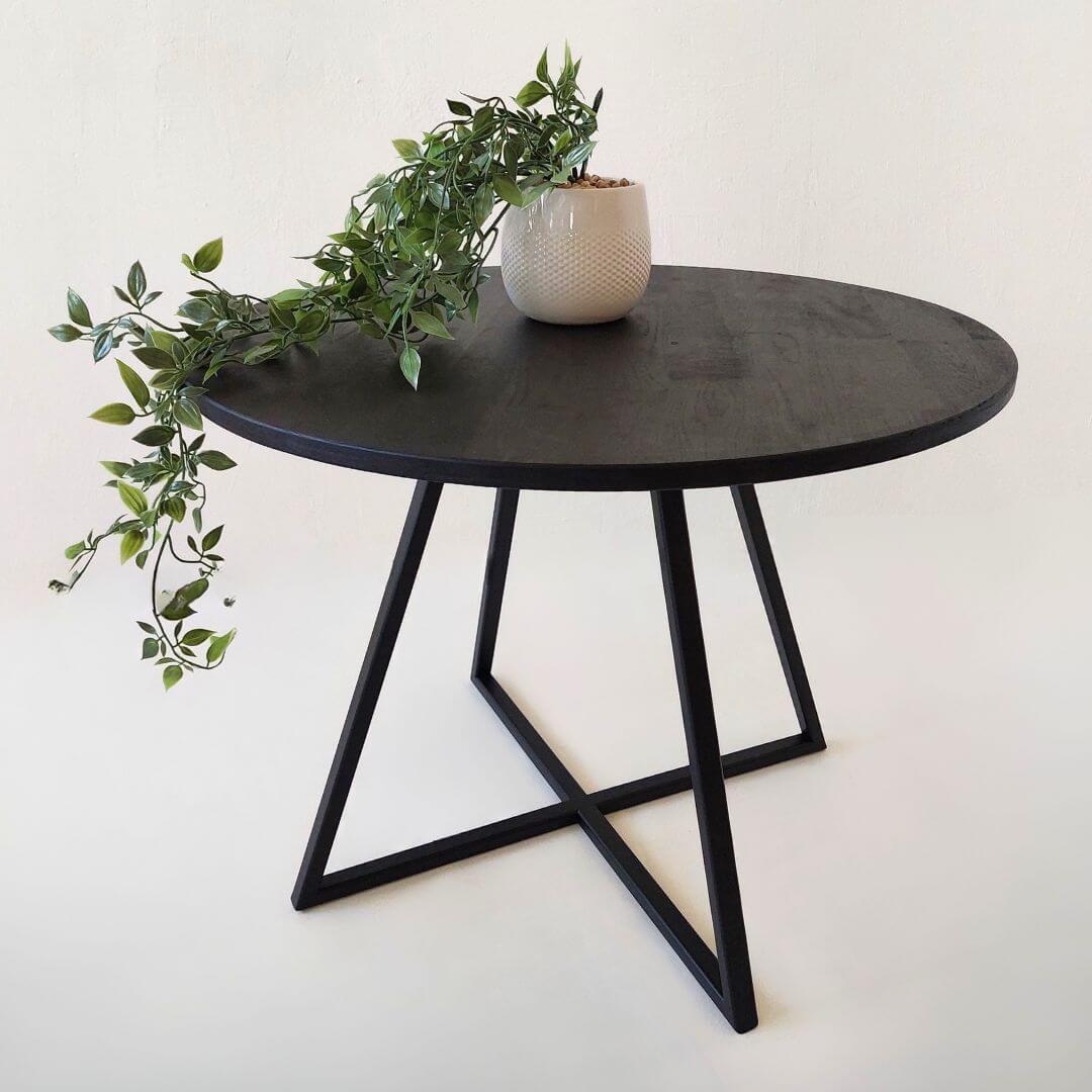 kavos staliukas NORD – juodo metalo kojos