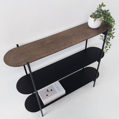 Konsolės OMBRE metalinė konstrukcija ir skyskto metalo apdaila