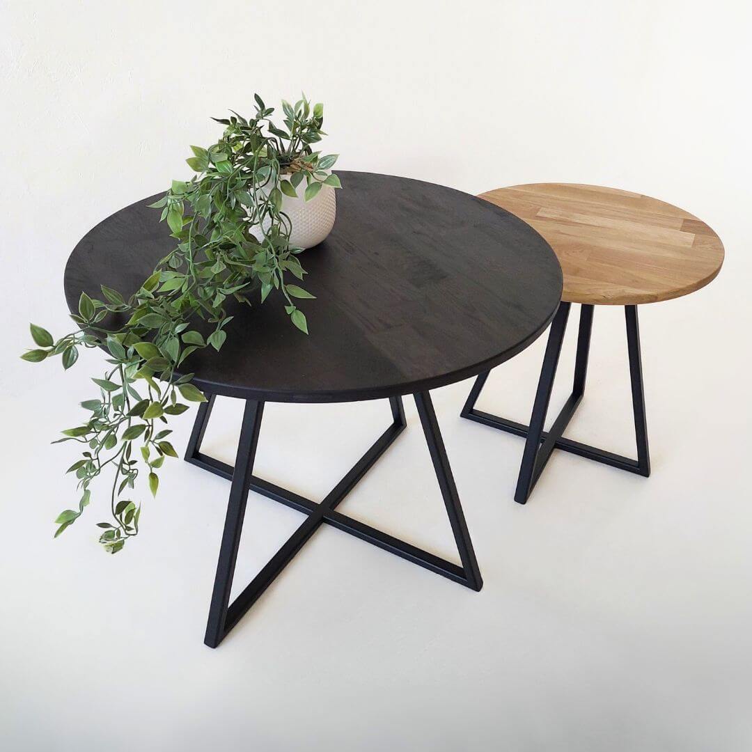 Apvalių kavos staliukų komplektas NORD