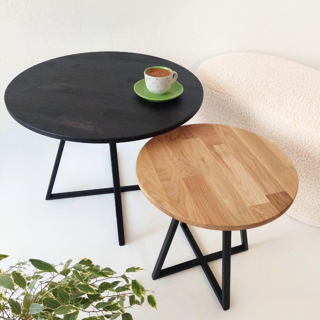 Apvalių kavos staliukų komplektas NORD