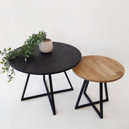 Apvalių kavos staliukų komplektas NORD