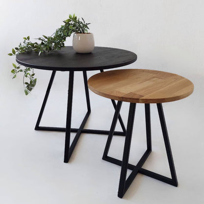 Apvalių kavos staliukų komplektas NORD