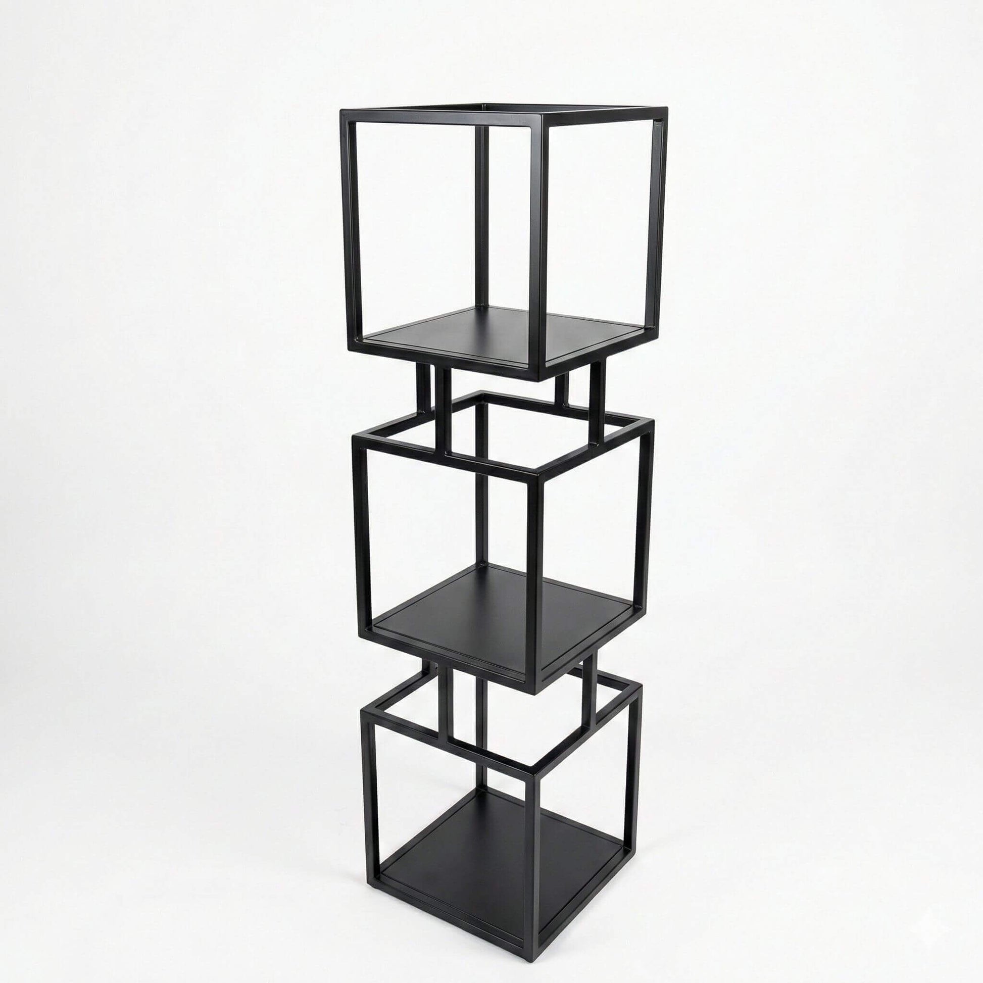 Minimalistinė pastatoma knygų lentyna BOKŠTAS-1 iš šono