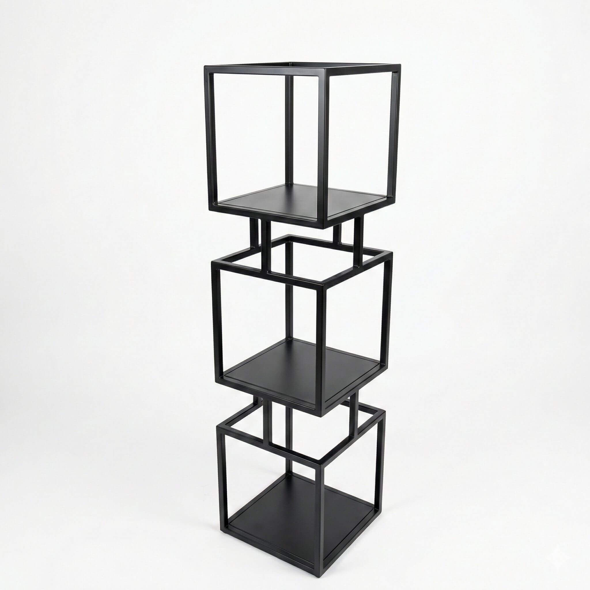 Minimalistinė pastatoma knygų lentyna BOKŠTAS-1 iš šono