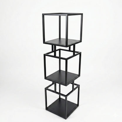 Minimalistinė pastatoma knygų lentyna BOKŠTAS-1 iš šono