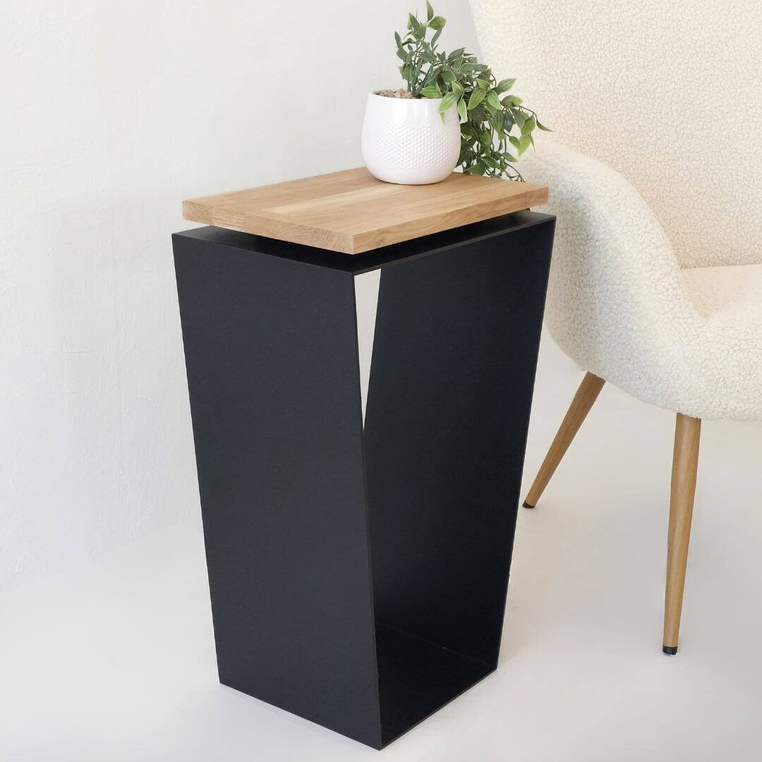 Modernus šoninis staliukas ELLA-2 - svetainės baldas, pagamintas Lietuvoje MB Raganaitės namai